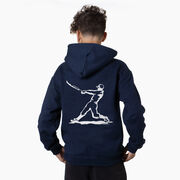 Baseball Hooded Sweatshirt - Baseball Player (Back Design)