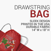 Guys Lacrosse Drawstring Backpack - Checking It Twice Lacrosse