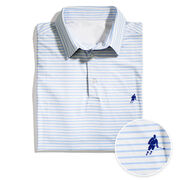 Hockey Short Sleeve Polo Shirt - Blue Line