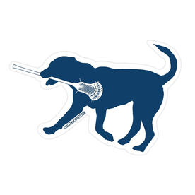 Guys Lacrosse Stickers - Max The Lax Dog