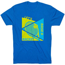 Tennis Short Sleeve T-Shirt - Let's Raise A Racket [Youth Small/Royal] - SS