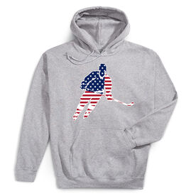 Hockey Hooded Sweatshirt - Hockey Stars and Stripes Player