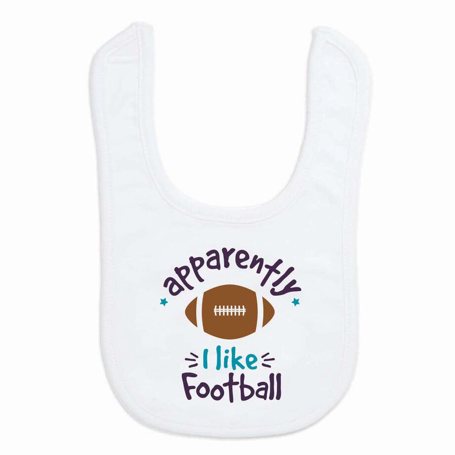 Football Baby Bib - Apparently, I Like Football