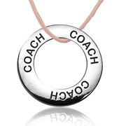 Coach Message Ring Pendant Necklace