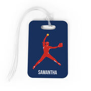 Softball Bag/Luggage Tag - Personalized Softball Pitcher