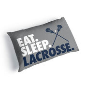 Guys Lacrosse Pillowcase - Eat Sleep Lacrosse