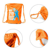 Girls Lacrosse Sport Pack Cinch Sack - My Goal Is To Deny Yours