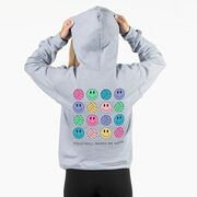 Volleyball Hooded Sweatshirt - Volleyball Makes Me Happy (Back Design)