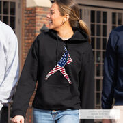 Softball Hooded Sweatshirt - Softball Stars and Stripes Player