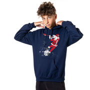 Guys Lacrosse Hooded Sweatshirt - Santa Laxer