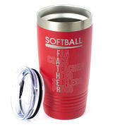 Softball 20 oz. Double Insulated Tumbler - Softball Father Words