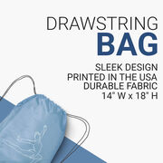 Gymnastics Drawstring Backpack - Gymnast Sketch