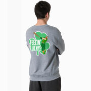 Baseball Crewneck Sweatshirt - Feelin' Lucky Baseball (Back Design)