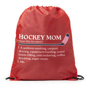 Hockey Drawstring Backpack - Hockey Mom Definition