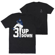 Baseball Short Sleeve T-Shirt - 3 Up 3 Down (Back Design)