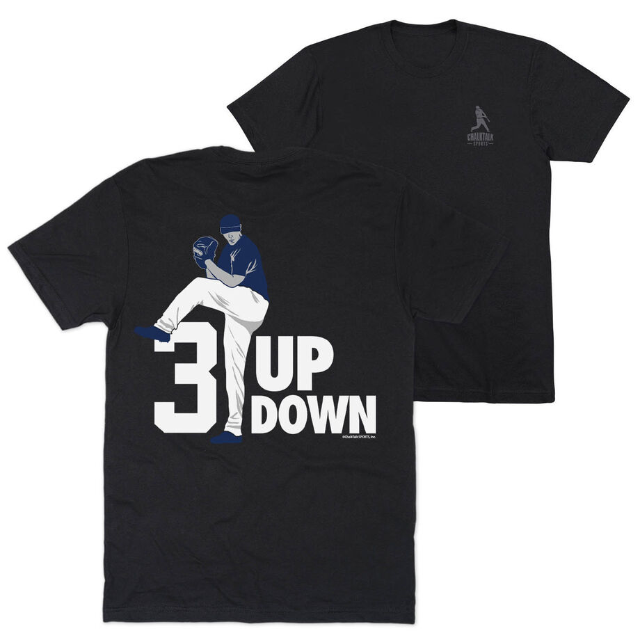 Baseball Short Sleeve T-Shirt - 3 Up 3 Down (Back Design)