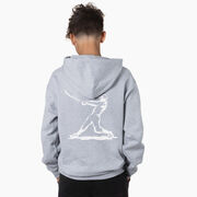 Baseball Hooded Sweatshirt - Baseball Player (Back Design)