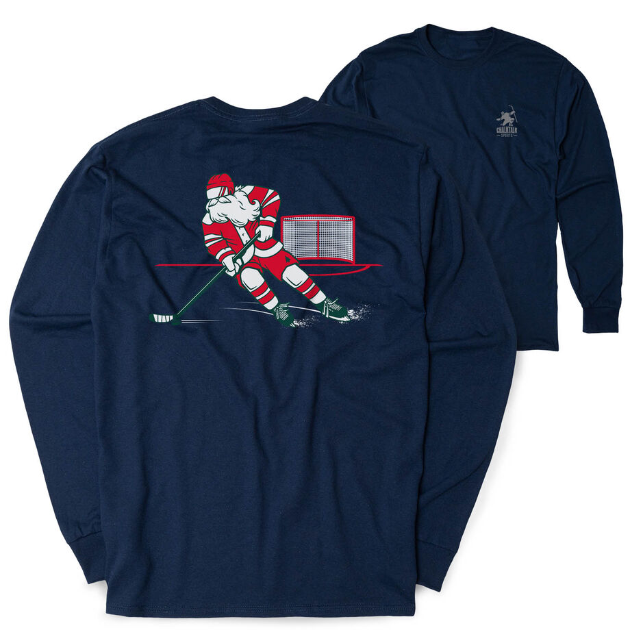 Hockey T-Shirt Long Sleeve - Saint Nick Hat Trick (Back Design)