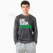 Soccer Long Sleeve Performance Tee - Eat. Sleep. Soccer.