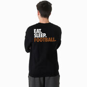 Football Crewneck Sweatshirt - Eat Sleep Football (Bold Text) (Back Design)