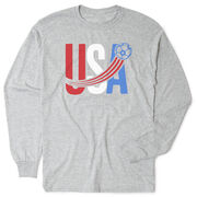 Soccer Tshirt Long Sleeve - USA Patriotic