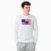 Hockey Long Sleeve Performance Tee - Hockey Land That We Love