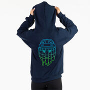 Hockey Hooded Sweatshirt - Have An Ice Day Smiley (Back Design)