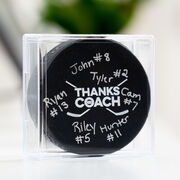 Hockey Puck - Thanks Coach