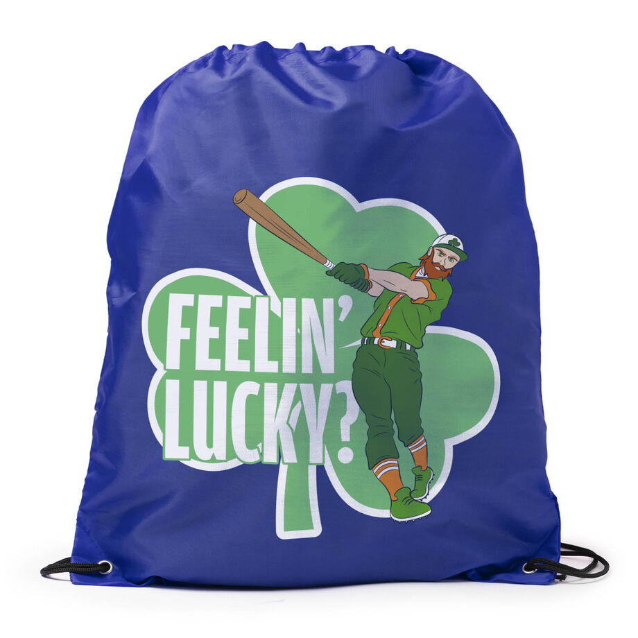 Baseball Drawstring Backpack - Feelin' Lucky Baseball