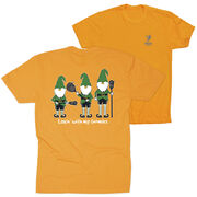 Guys Lacrosse  Short Sleeve T-Shirt - Laxin' With My Gnomies (Back Design)