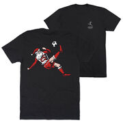 Soccer Short Sleeve T-Shirt - Soccer Santa (Back Design)