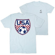 Soccer Short Sleeve T-Shirt - Soccer USA (Back Design)