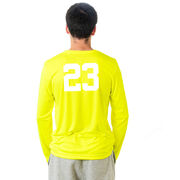 Hockey Long Sleeve Performance Tee - Rocky The Hockey Dog
