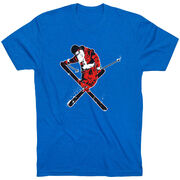 Skiing Short Sleeve T-Shirt - Freestyle Santa