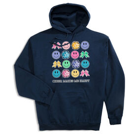 Cheerleading Hooded Sweatshirt - Cheer Makes Me Happy