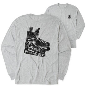 Hockey Tshirt Long Sleeve - Play Hockey (Back Design)