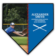 Baseball Home Plate Plaque - Player Photo Stitch