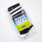 Basketball Woven Mid-Calf Socks - Ball (Black/White)