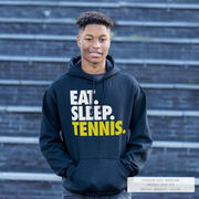 Tennis Hooded Sweatshirt - Eat. Sleep. Tennis.