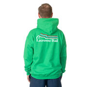 Guys Lacrosse Hooded Sweatshirt - Lacrosse Dad Sticks (Back Design)