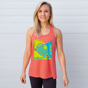 Tennis Flowy Racerback Tank Top - Let's Raise A Racket