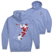 Guys Lacrosse Hooded Sweatshirt - Santa Laxer (Back Design)