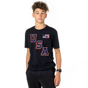 Hockey T-Shirt Short Sleeve - Hockey USA Gold