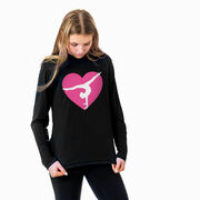 Gymnastics Long Sleeve Performance Tee - Gymnast Heart