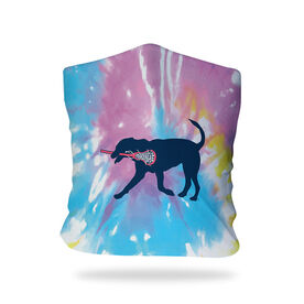 Girls Lacrosse Multifunctional Headwear - LuLa the Lax Dog Tie-Dye RokBAND