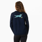 Softball Crewneck Sweatshirt - Mitts the Softball Dog (Back Design)