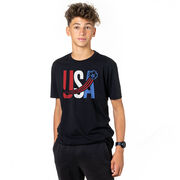 Soccer T-Shirt Short Sleeve - USA Patriotic