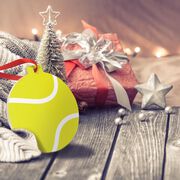 Tennis Round Ceramic Ornament - Tennis Ball Graphic