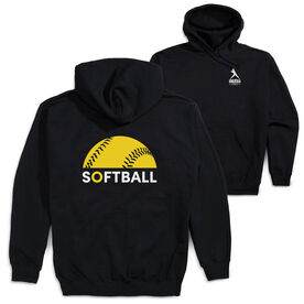 Softball Hooded Sweatshirt - Modern Softball (Back Design)