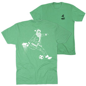 Soccer Short Sleeve T-Shirt - Santa Player (Back Design)